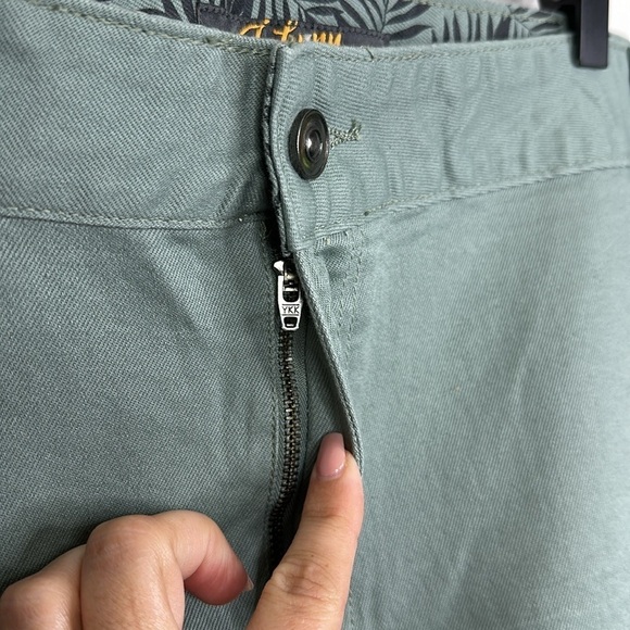 Johnny Bigg Big & Tall Sage Green Colton Print Denim Shorts Men's Size 50 - Picture 4 of 9